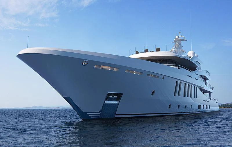 a large white ship in the water aboard MARSA Yacht for Sale