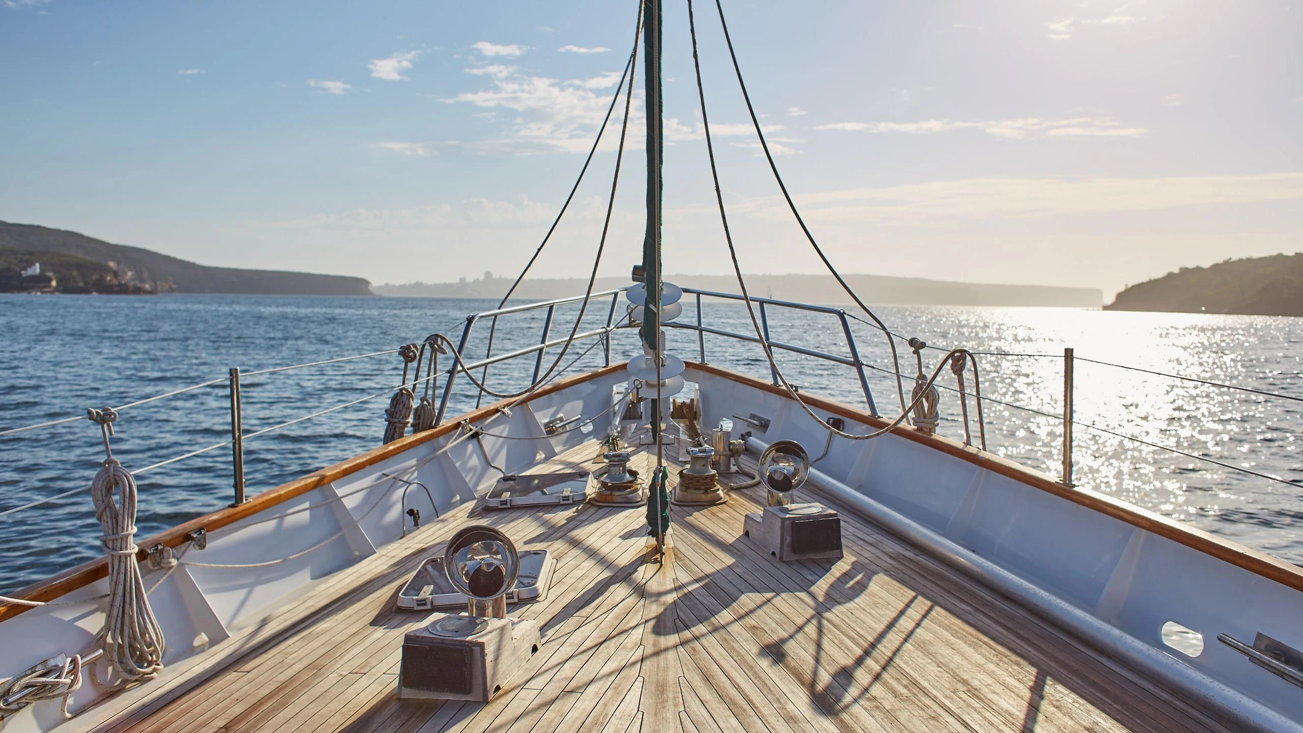 a boat on the water aboard SLOW DANCE Yacht for Sale