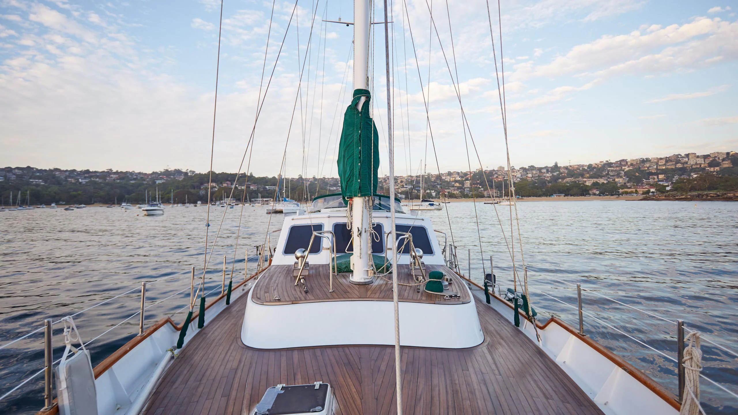 a boat on a dock aboard SLOW DANCE Yacht for Sale