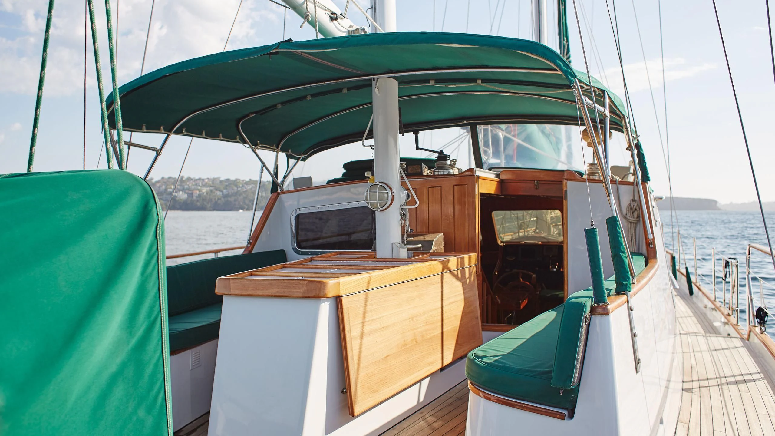a boat on a body of water aboard SLOW DANCE Yacht for Sale