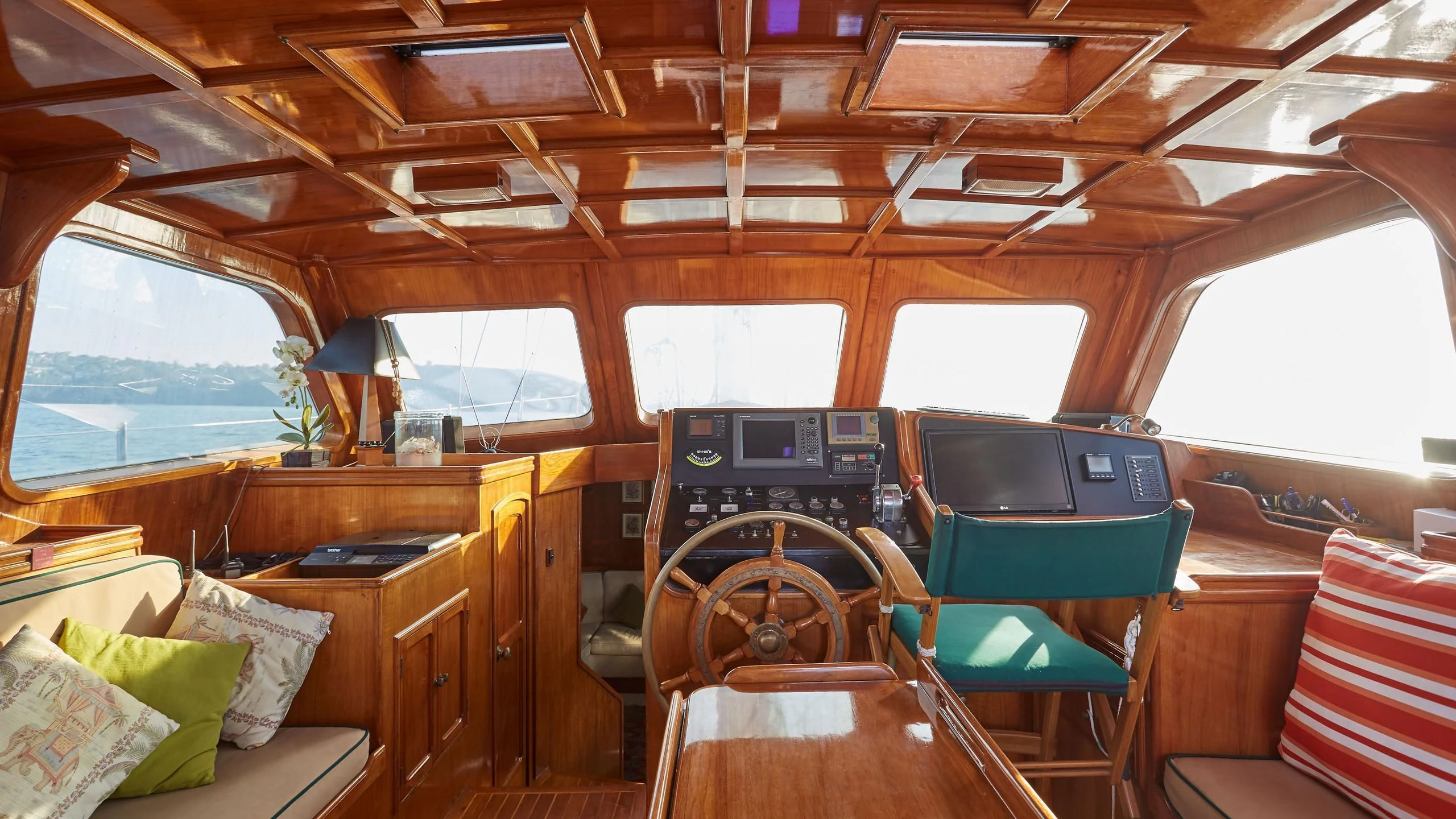 inside of a boat aboard SLOW DANCE Yacht for Sale
