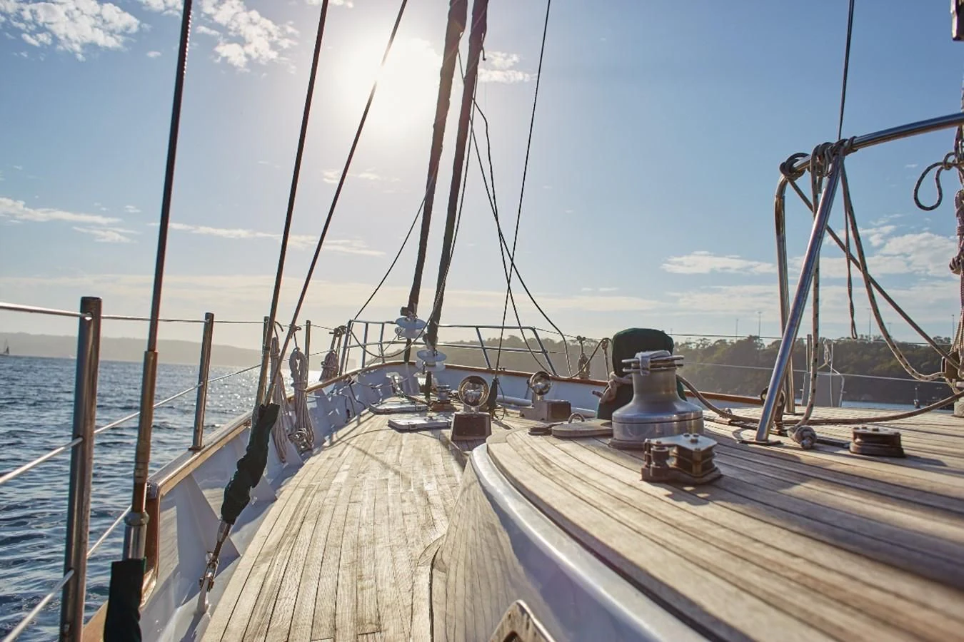 a boat on the water aboard SLOW DANCE Yacht for Sale