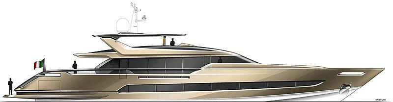 a large building with a staircase aboard FRANCESCA II Yacht for Sale