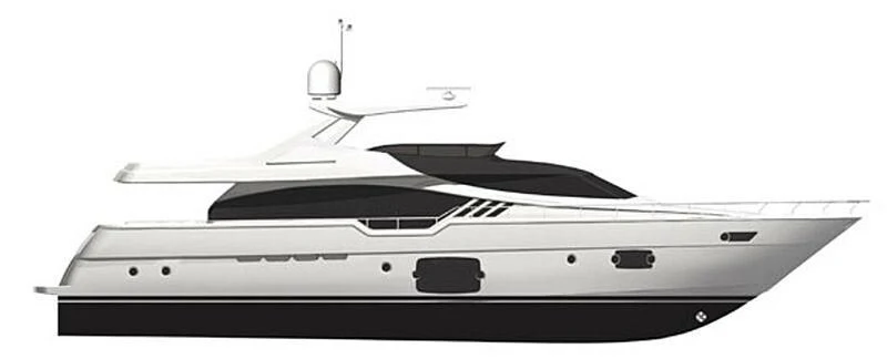 a black and white photo of a laptop aboard GEMINI Yacht for Sale