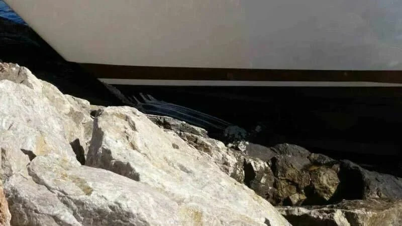 a large rock wall aboard GEMINI Yacht for Sale