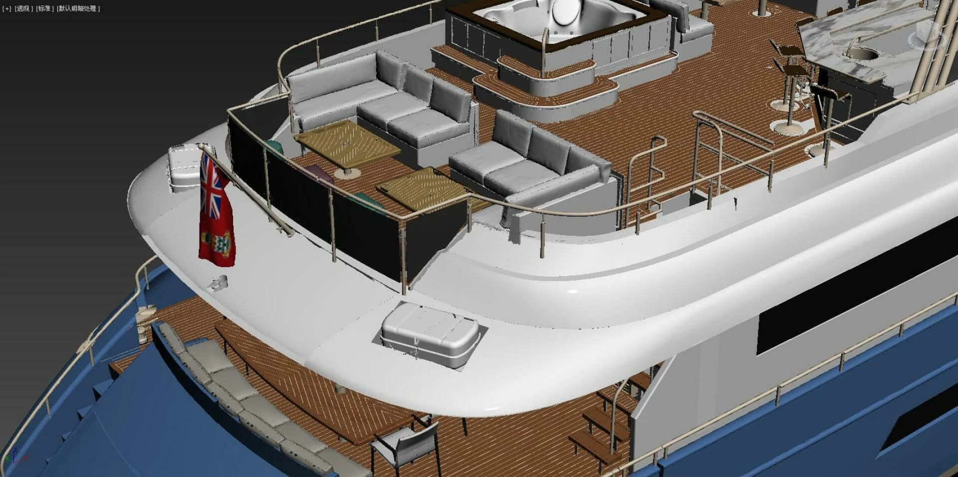 a boat with a deck and a sink on the deck aboard STELLARONE AL108 Yacht for Sale