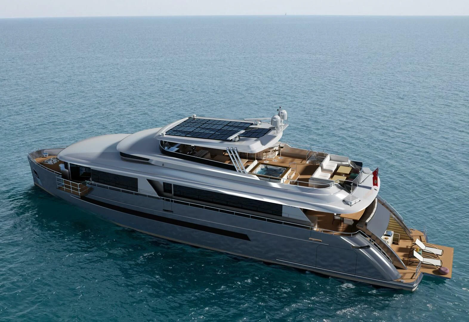 a ship in the water aboard STELLARONE AL108 Yacht for Sale