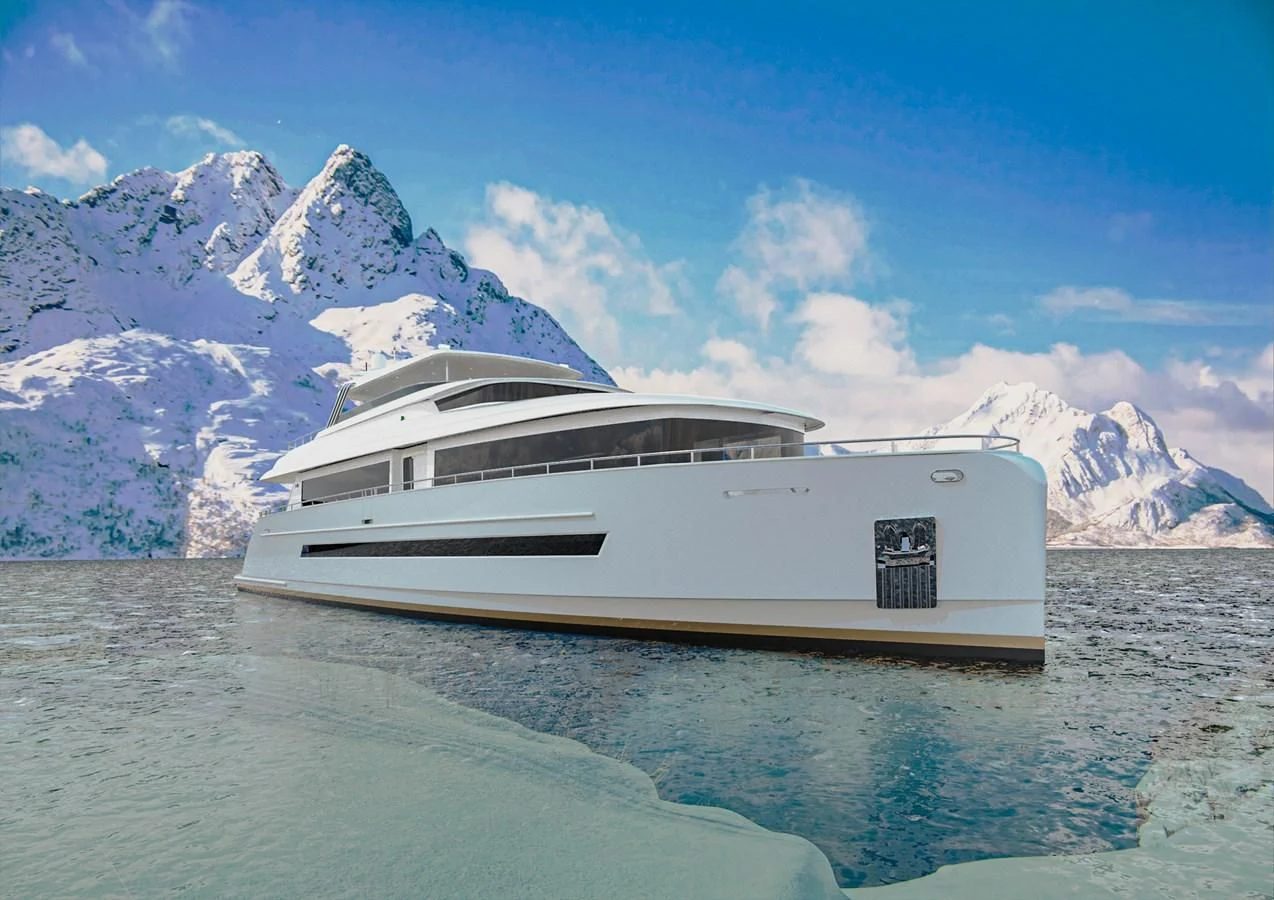 a boat on the water aboard STELLARONE AL108 Yacht for Sale