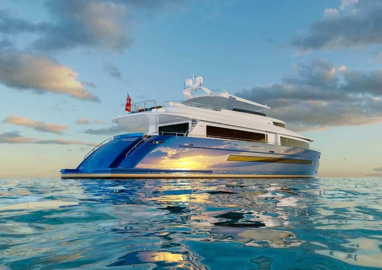 a boat in the water aboard STELLARONE AL108 Yacht for Sale