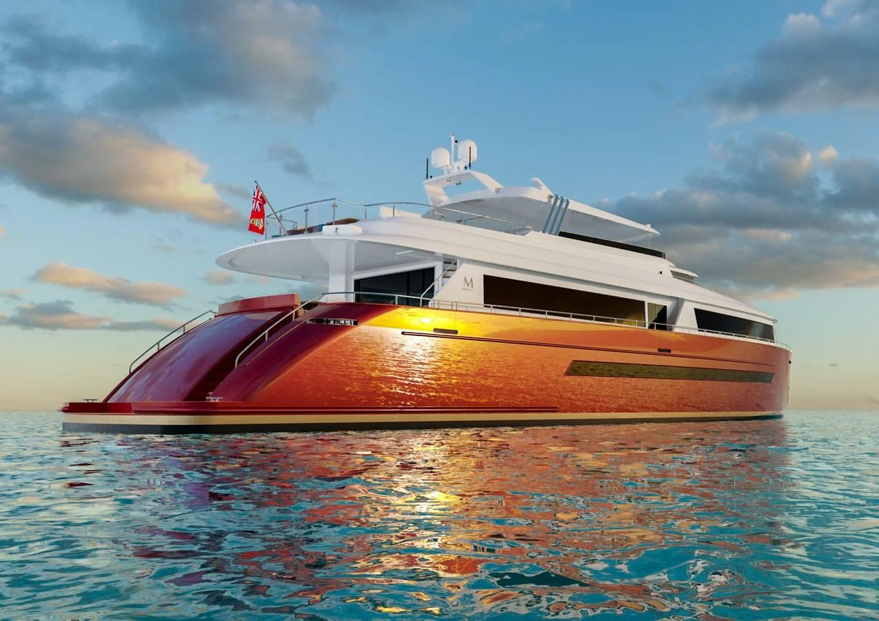 a boat in the water aboard STELLARONE AL108 Yacht for Sale