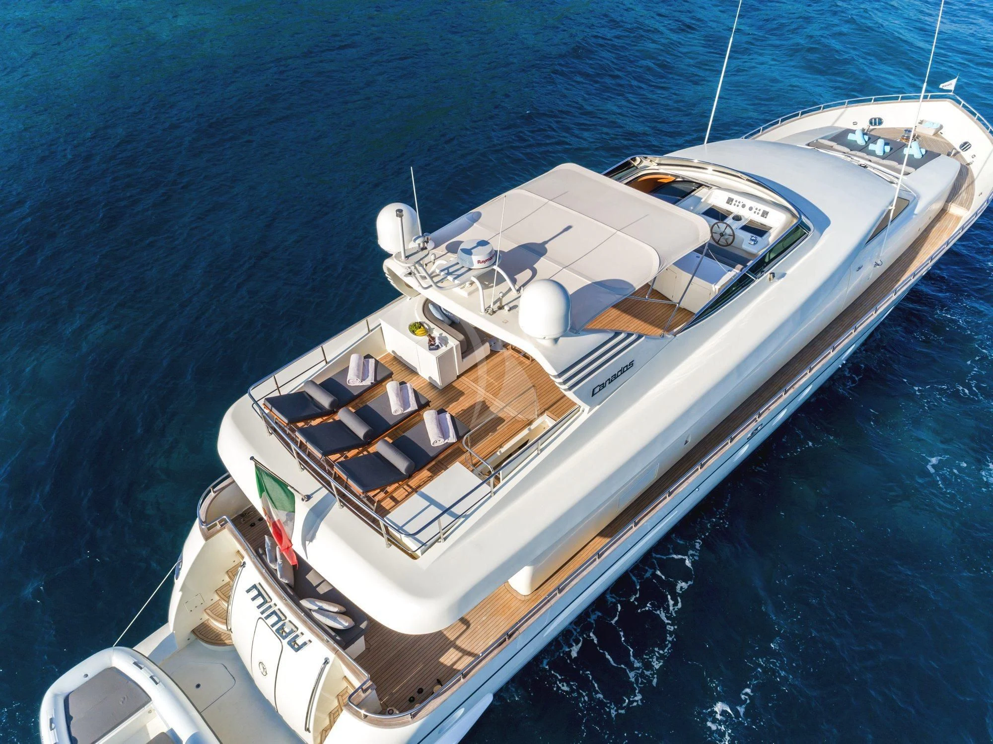 a boat on the water aboard MINOU Yacht for Sale