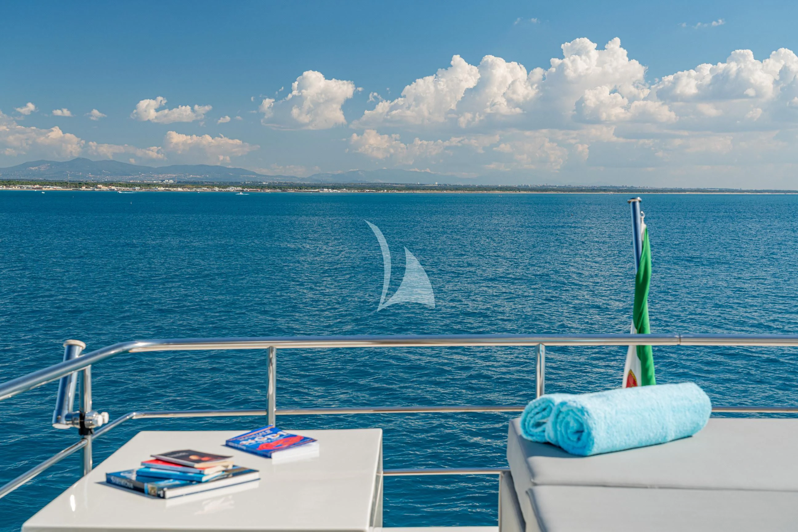 a boat on the water aboard MINOU Yacht for Sale