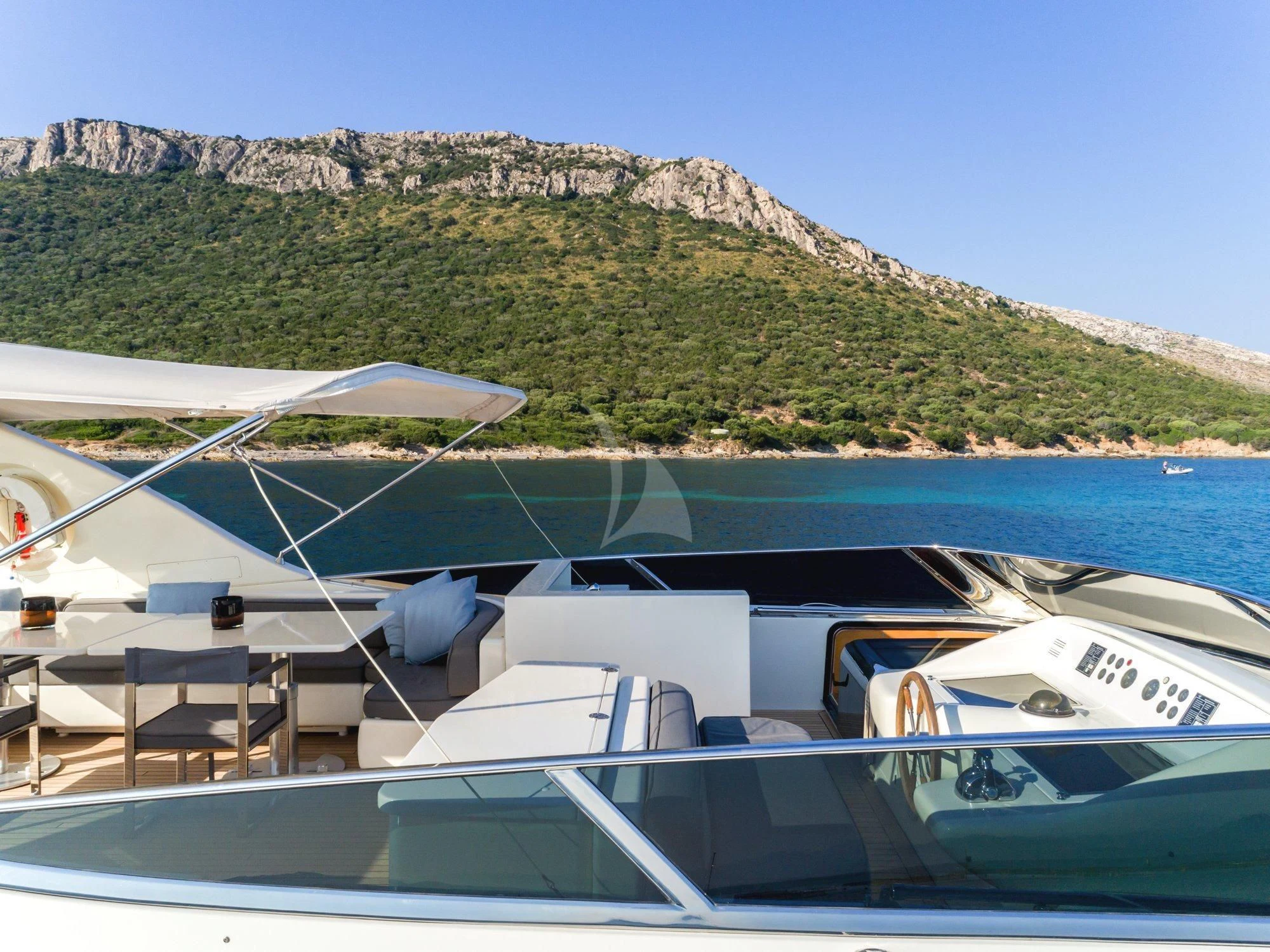 a boat on the water aboard MINOU Yacht for Sale