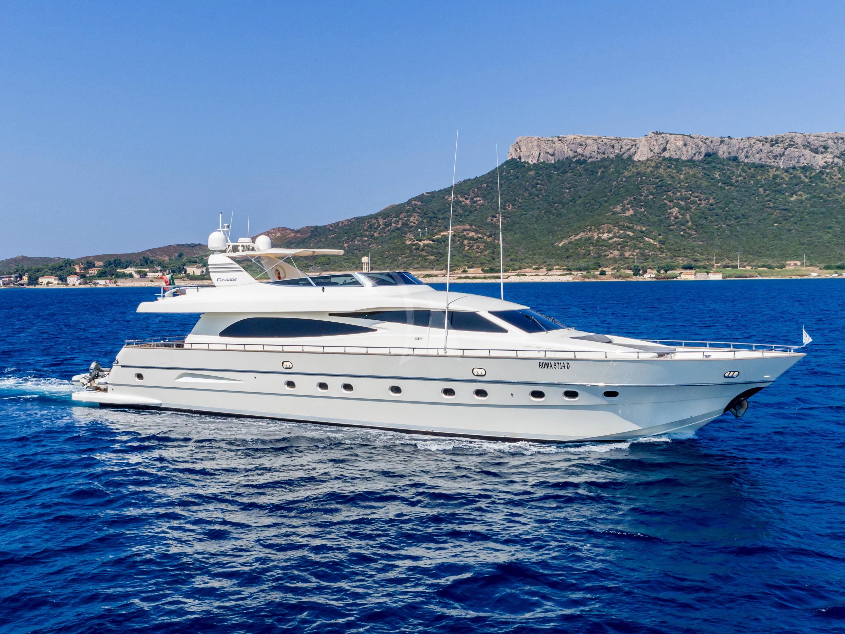 a white yacht in the water aboard MINOU Yacht for Sale