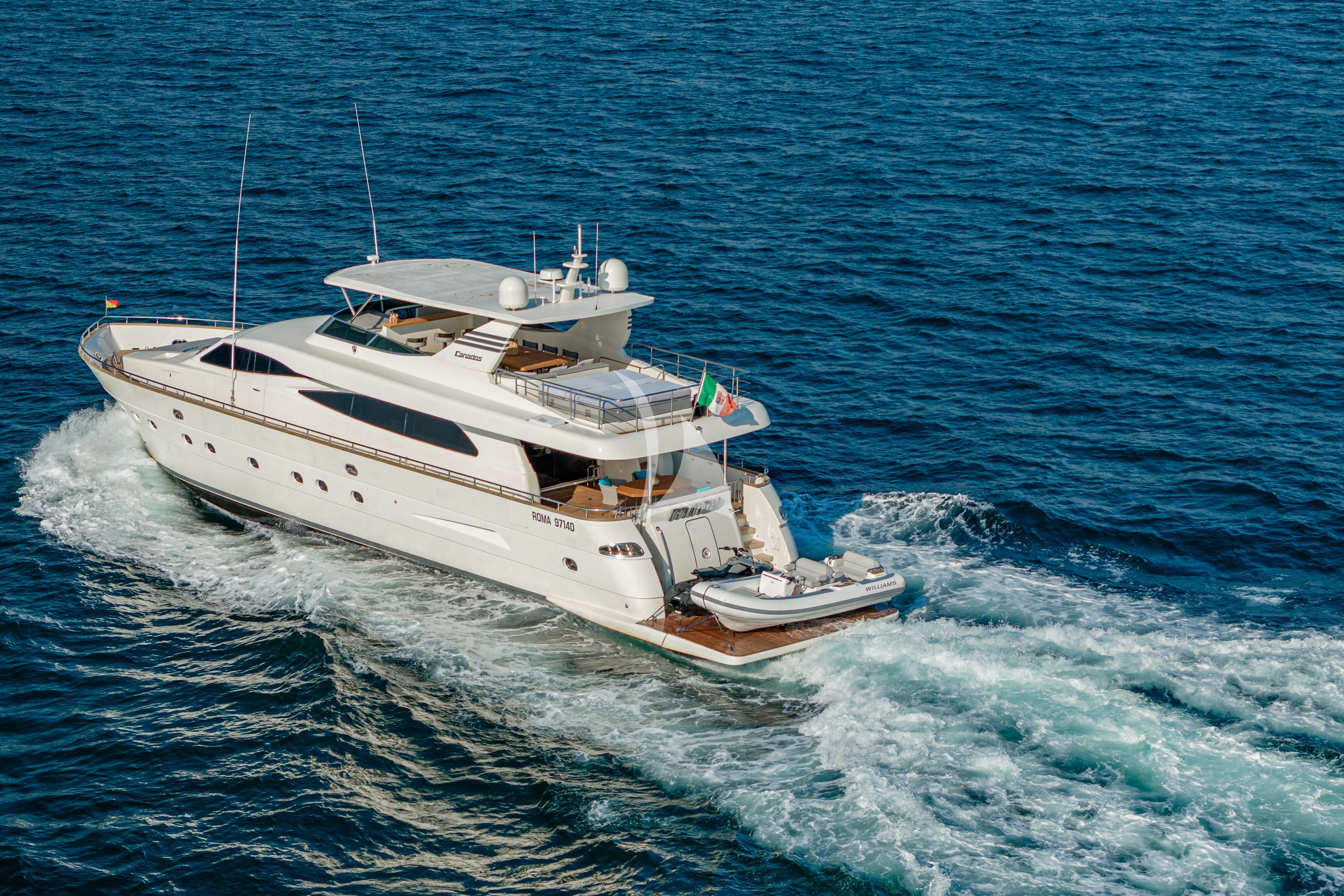 a boat on the water aboard MINOU Yacht for Sale