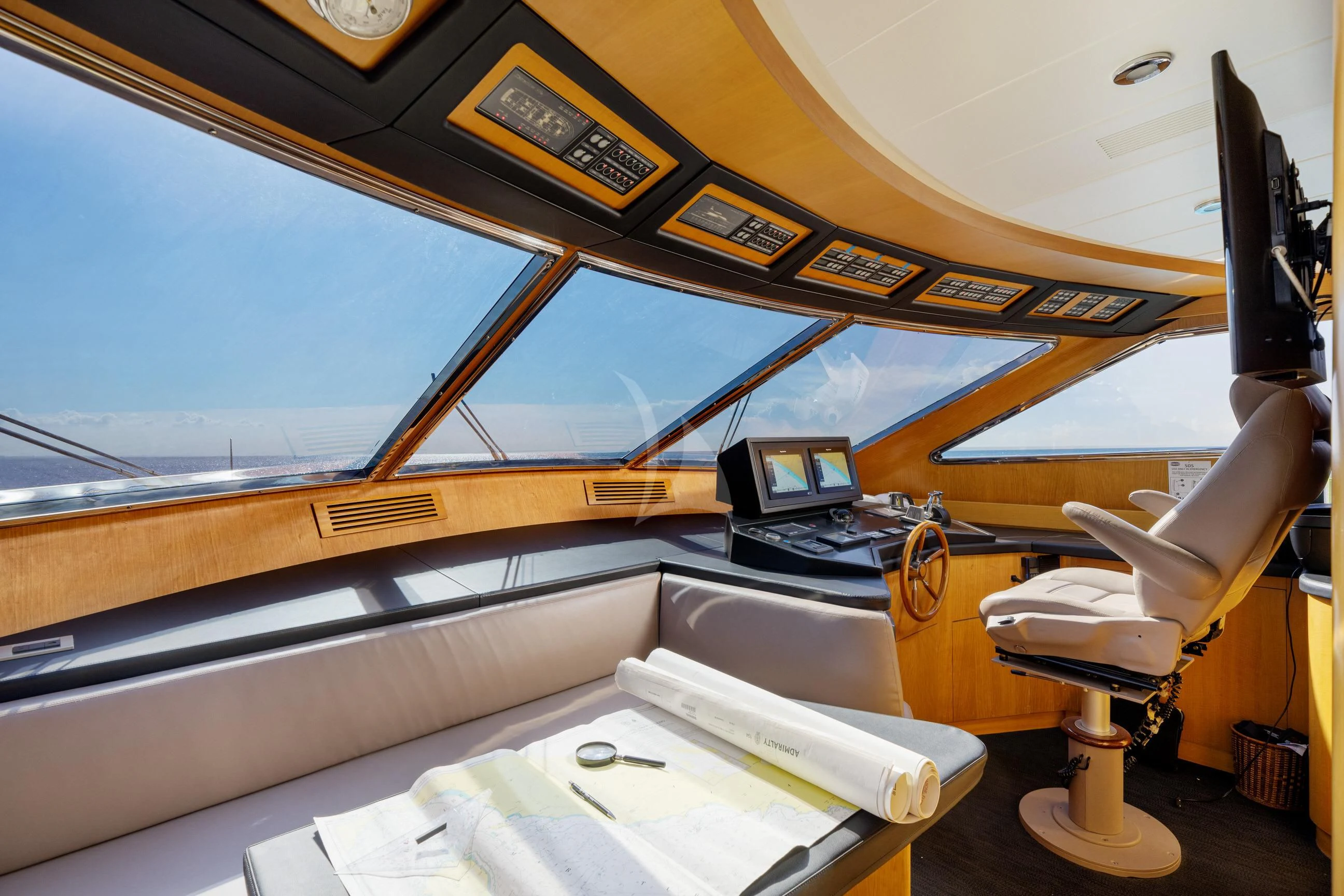 inside of a plane aboard MINOU Yacht for Sale
