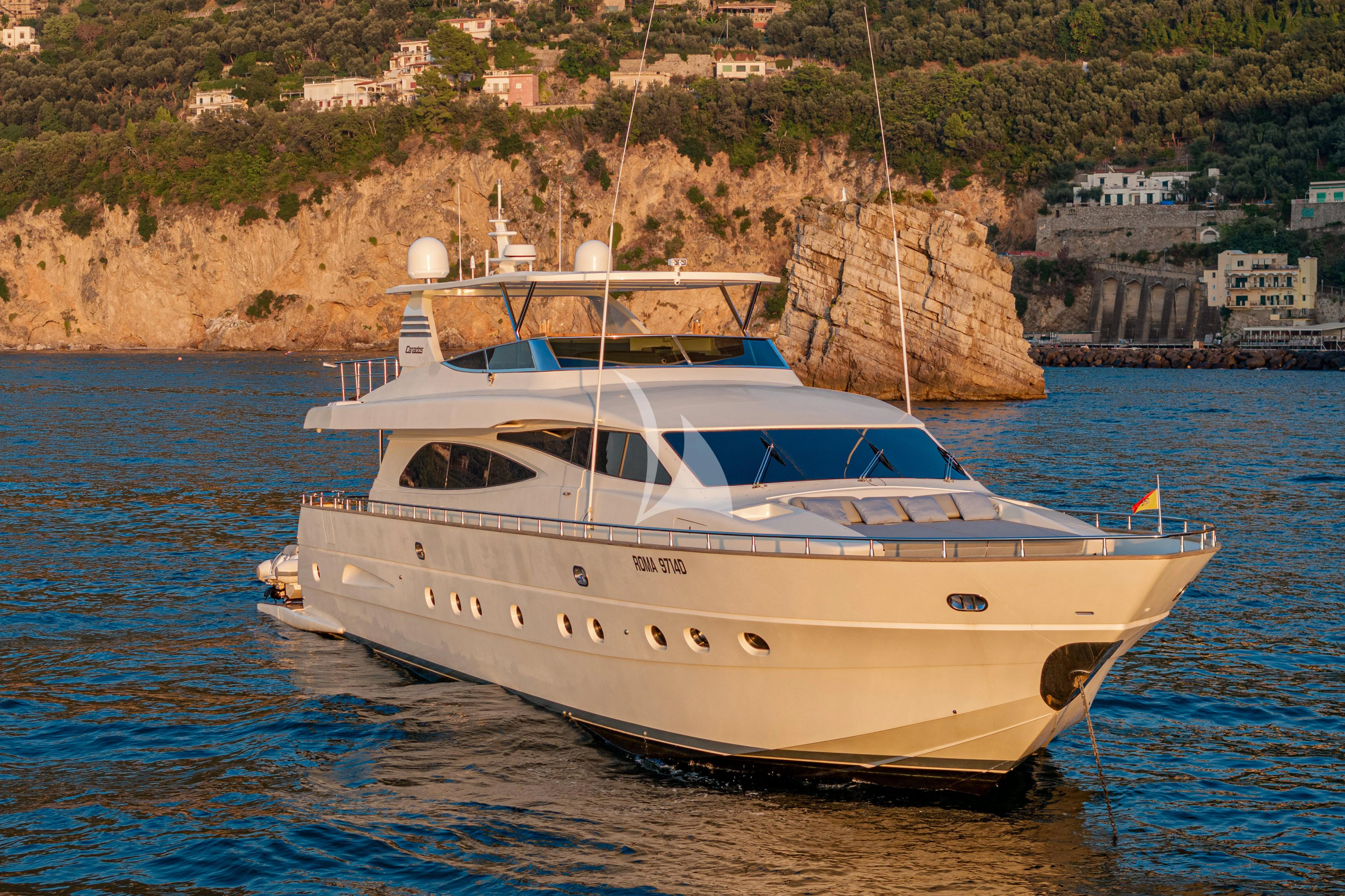a boat in the water aboard MINOU Yacht for Sale