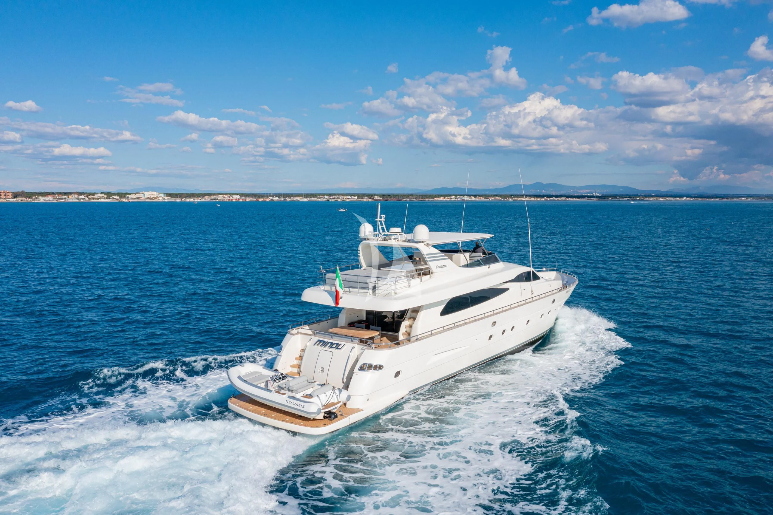 a boat on the water aboard MINOU Yacht for Sale