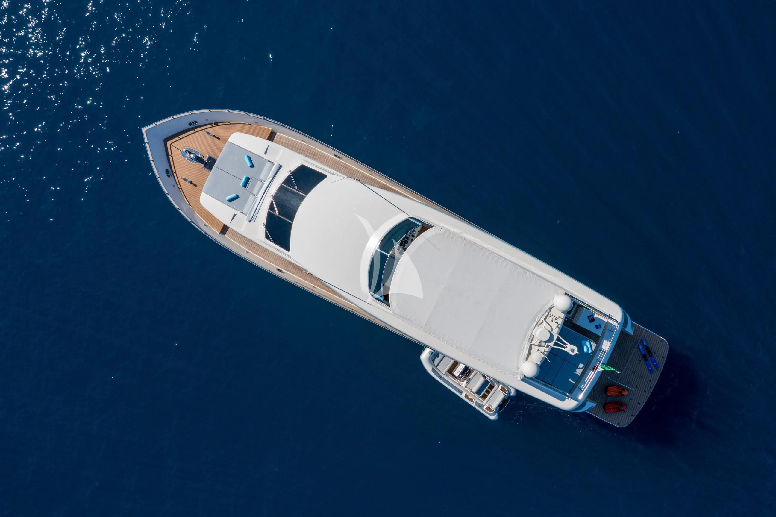 a space shuttle in space aboard MINOU Yacht for Sale