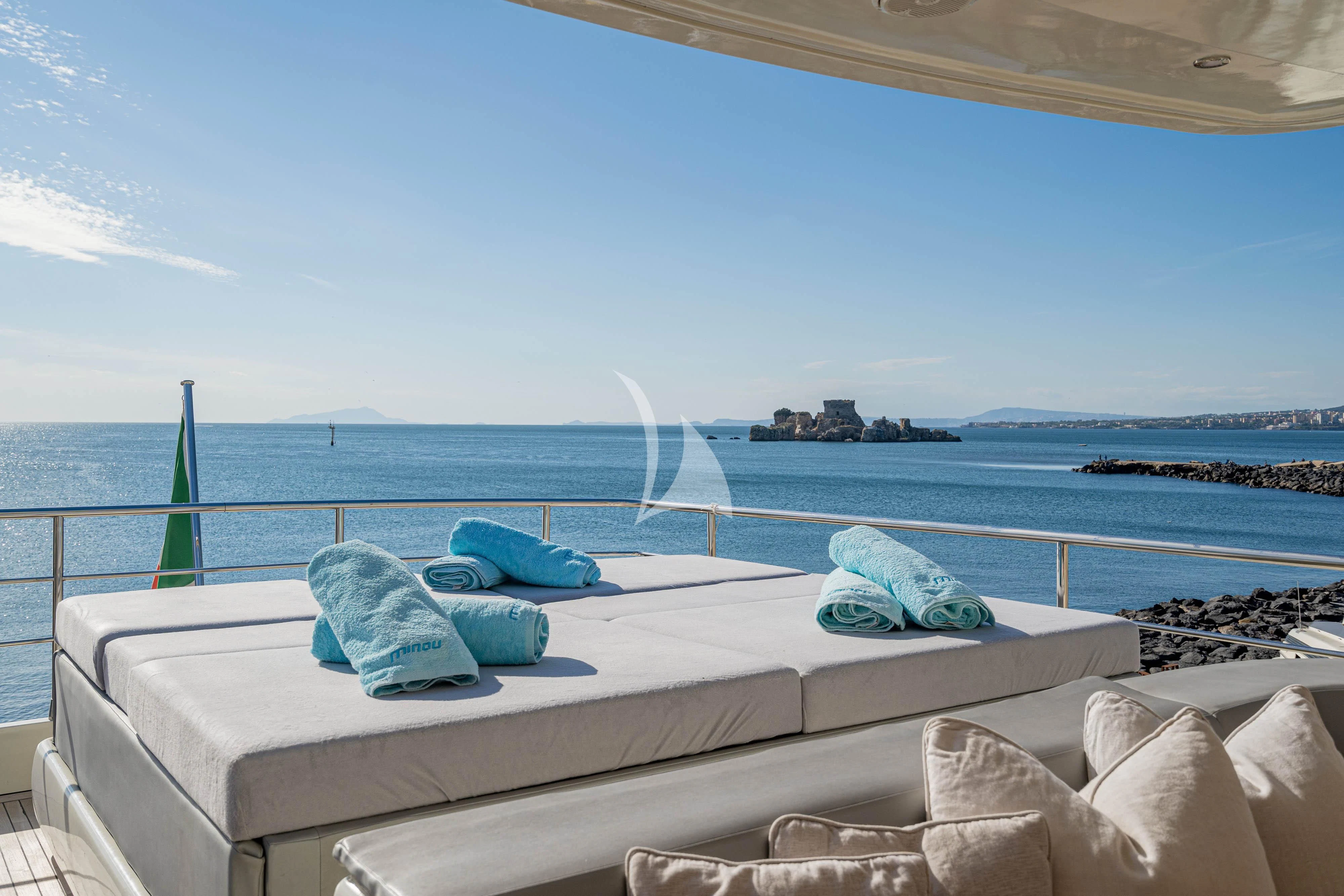 a boat on the water aboard MINOU Yacht for Sale