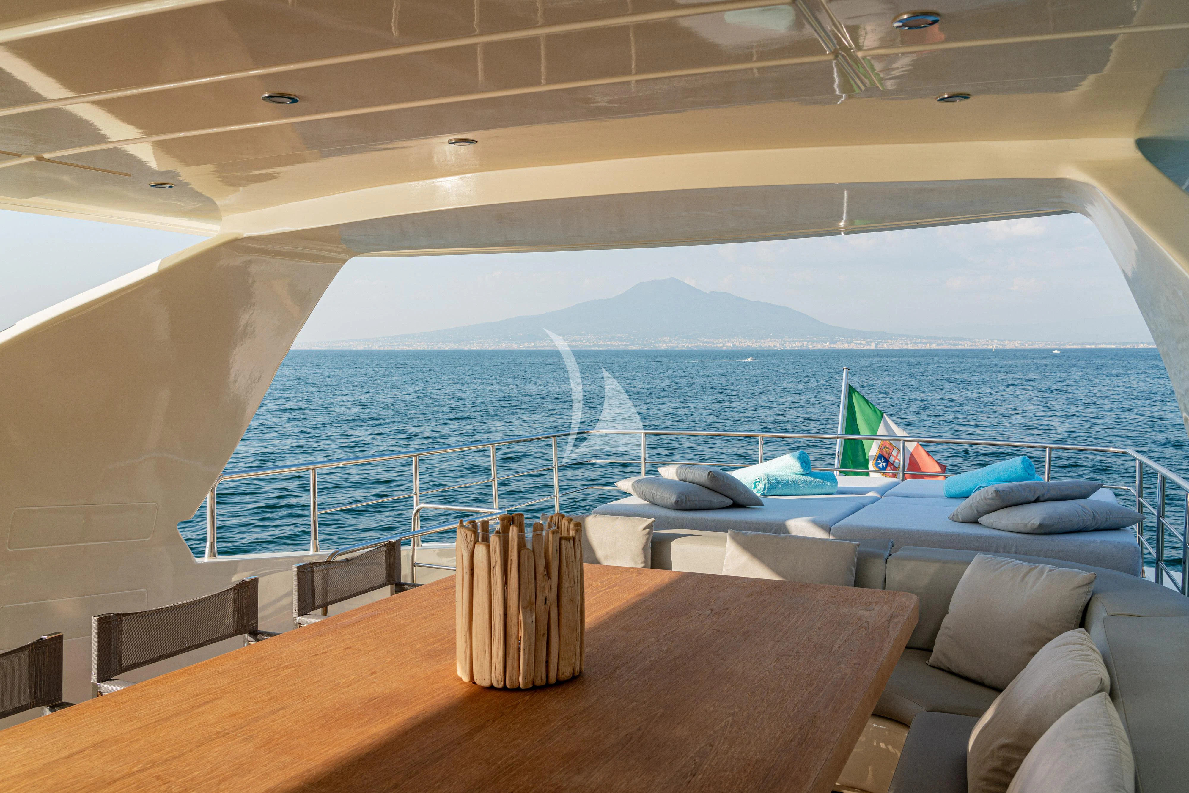 a boat on the water aboard MINOU Yacht for Sale