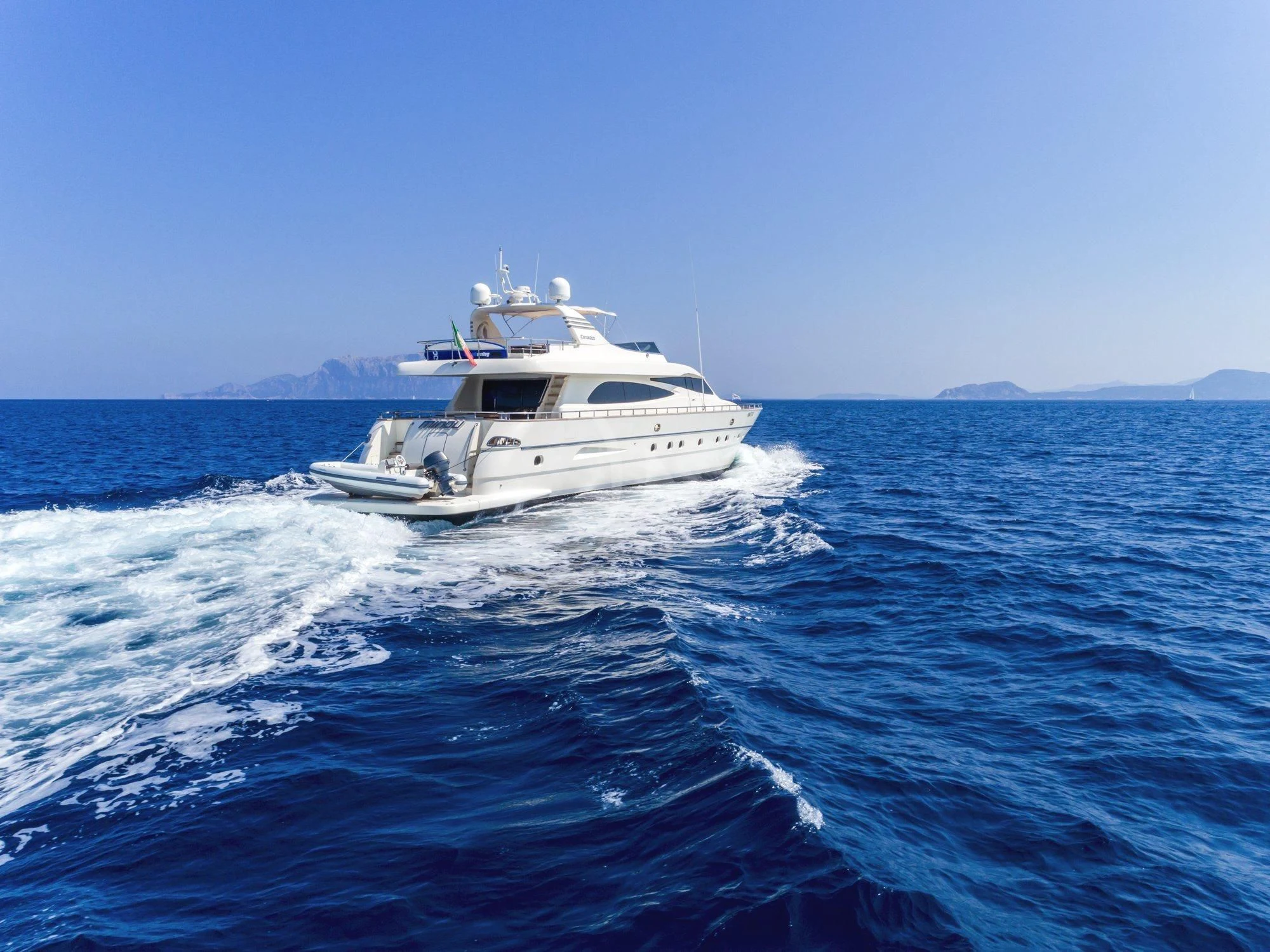 a boat on the water aboard MINOU Yacht for Sale