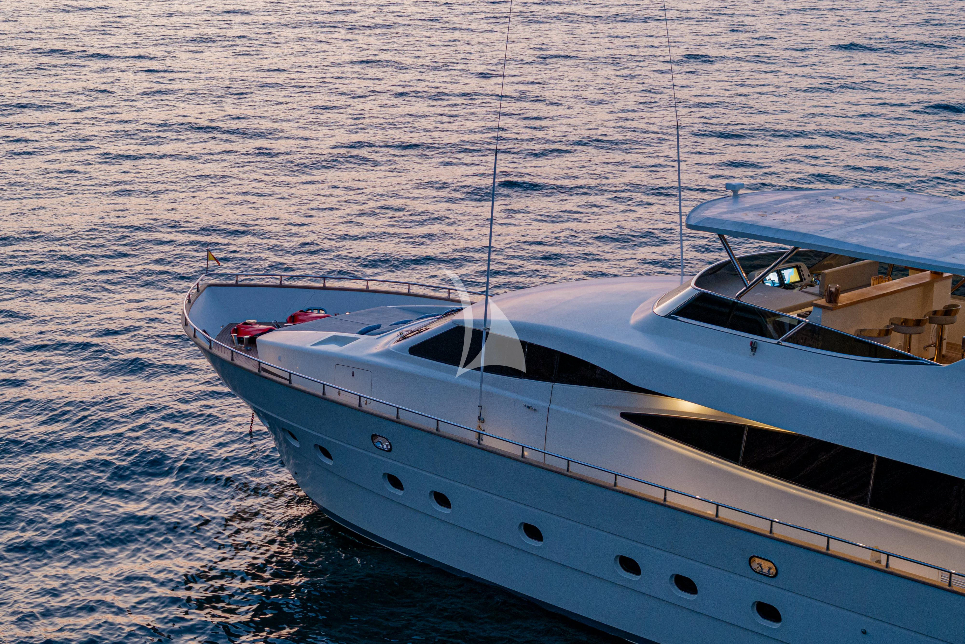 a white boat in the water aboard MINOU Yacht for Sale