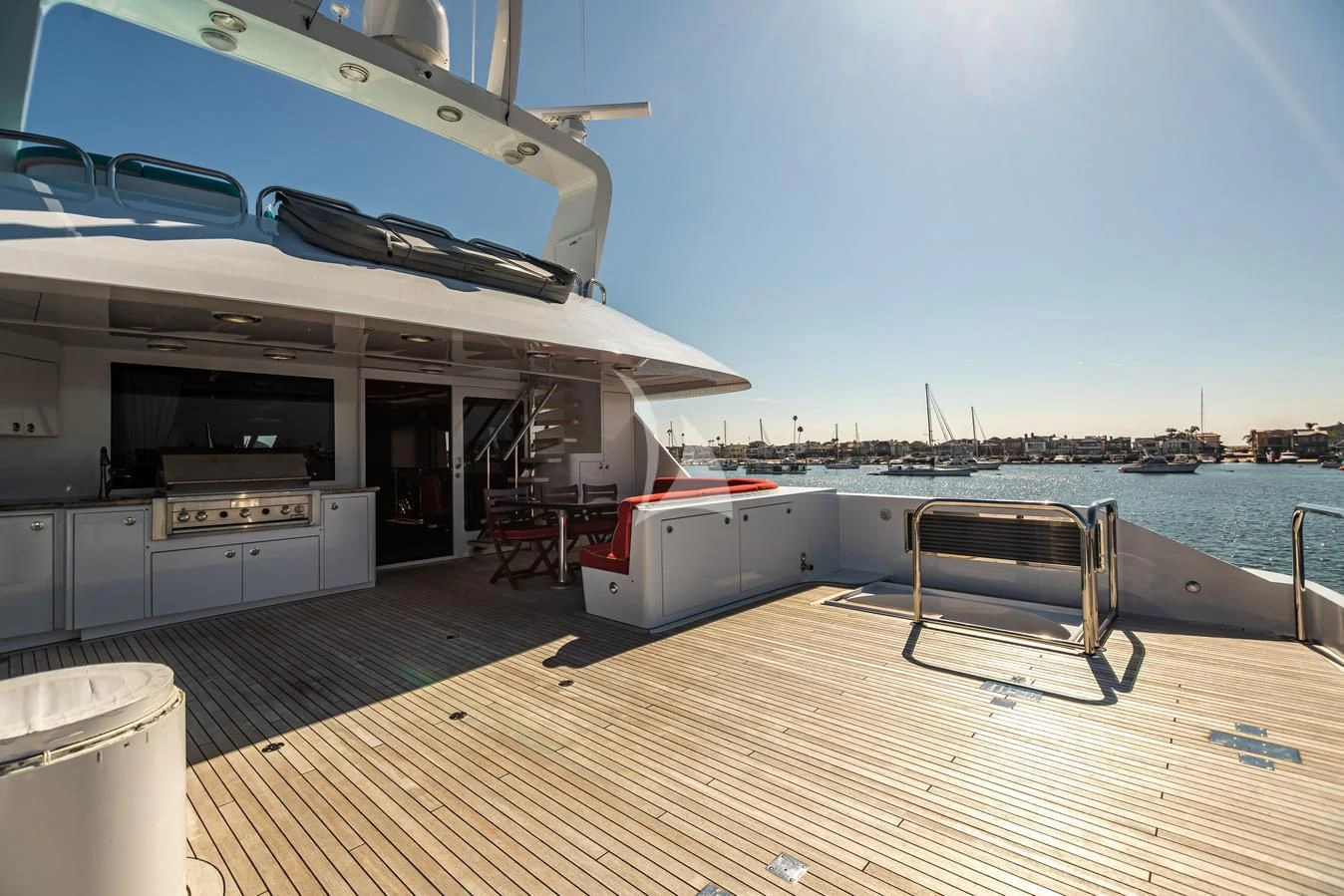 a boat on a deck aboard SHOGUN Yacht for Sale