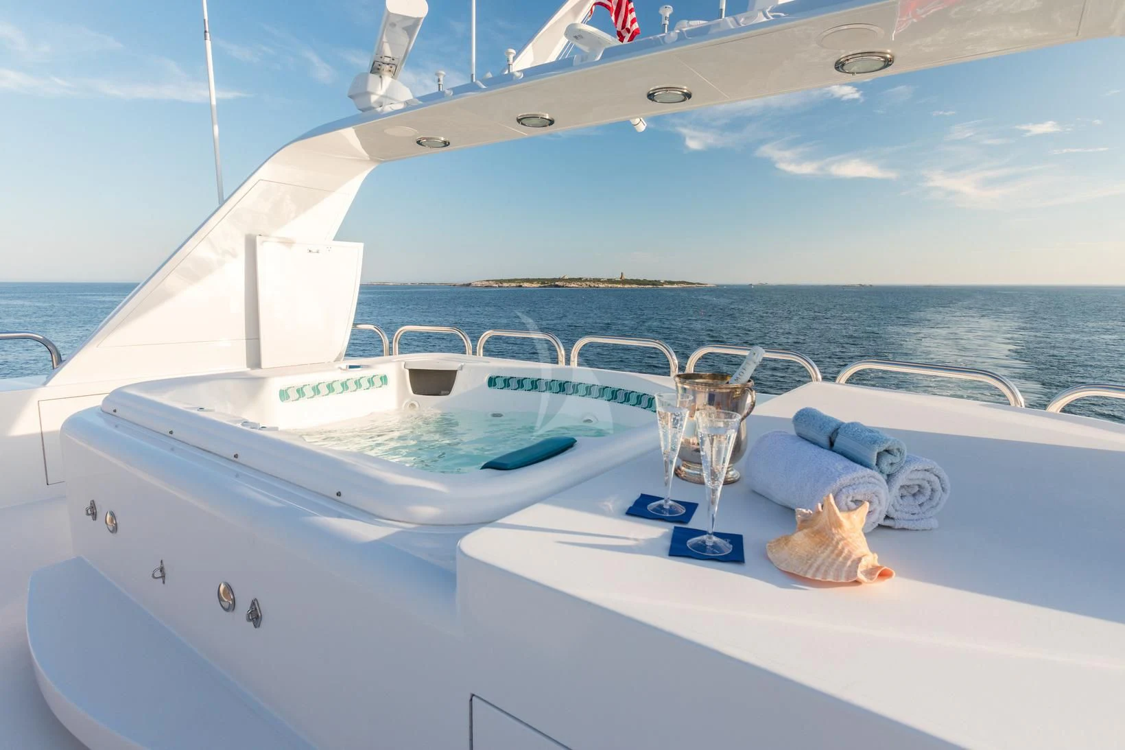 a boat on the water aboard SHOGUN Yacht for Sale