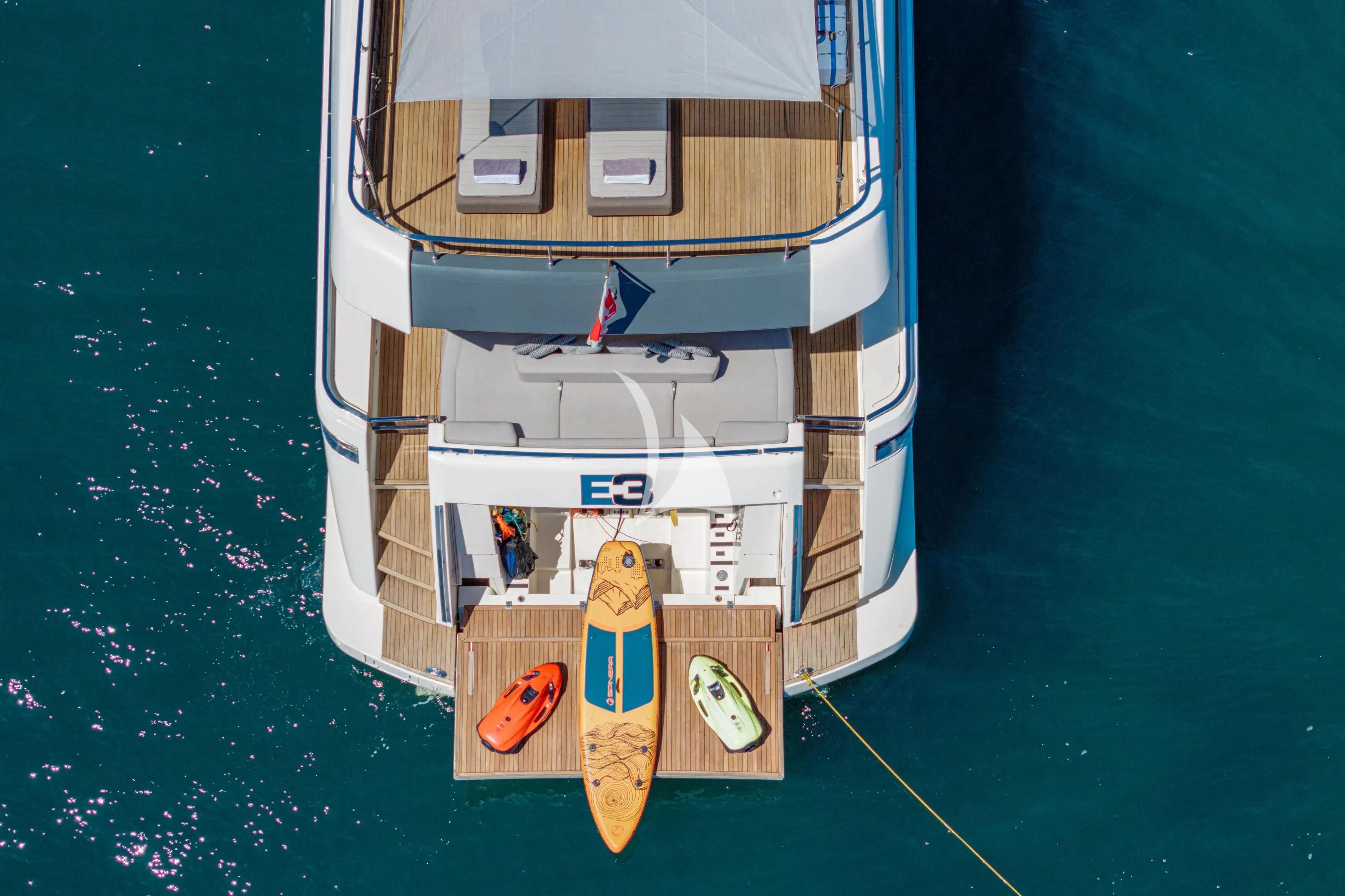 a boat on the water aboard E3 Yacht for Sale