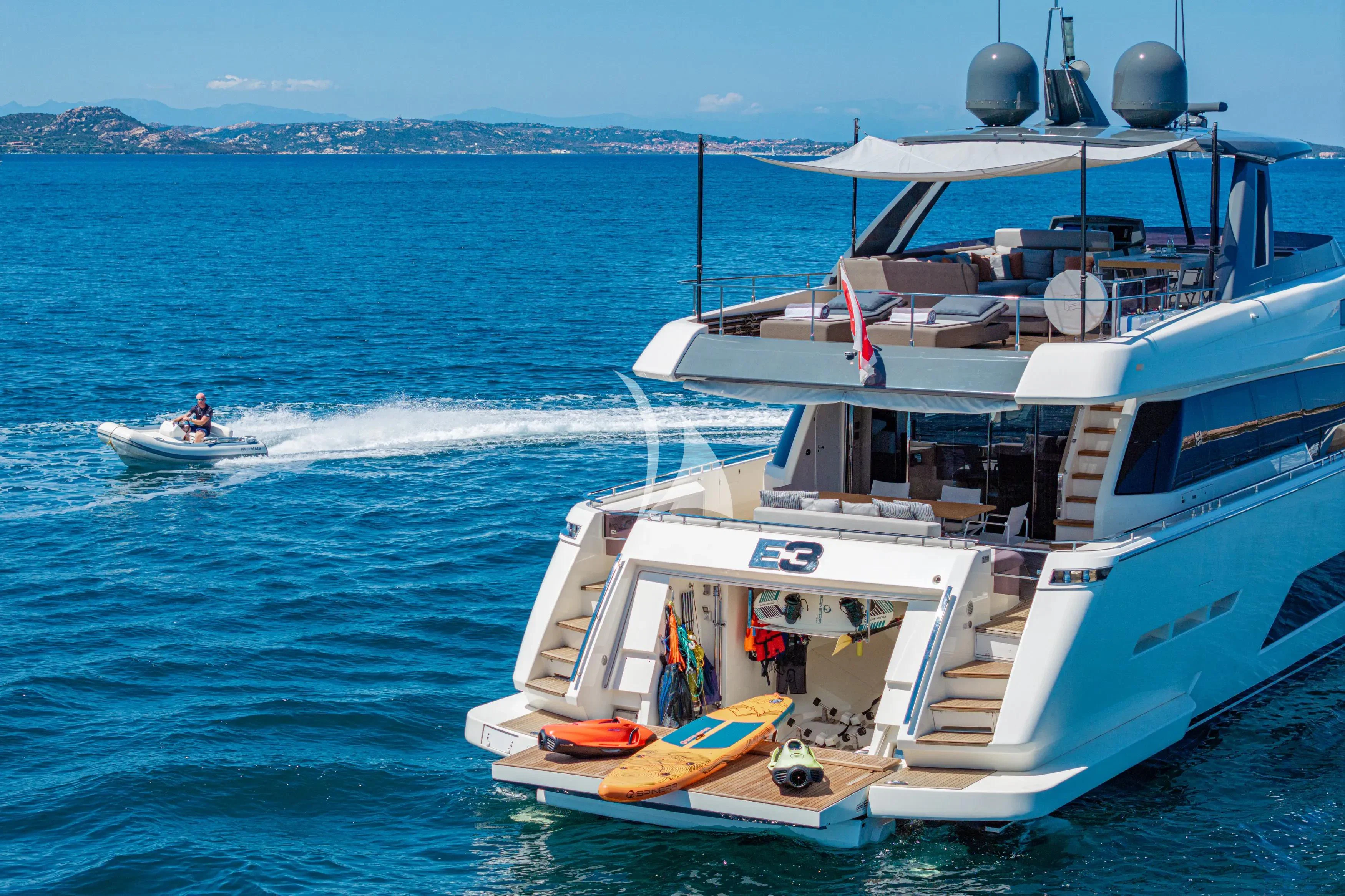 a boat on the water aboard E3 Yacht for Sale
