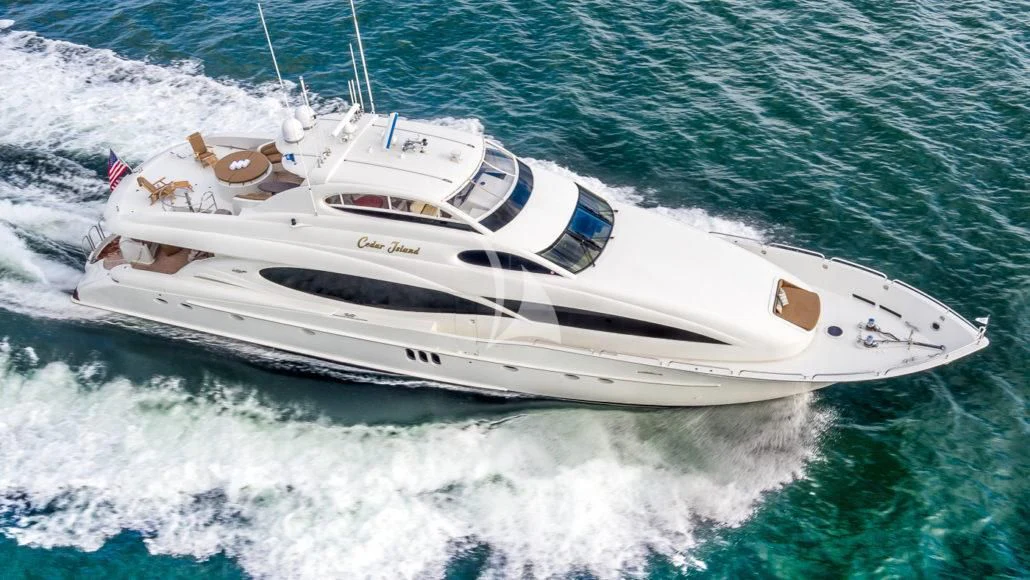 a boat on the water aboard CEDAR ISLAND Yacht for Sale
