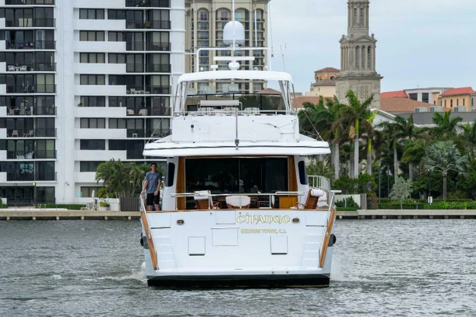 a boat on the water aboard CIPANGO Yacht for Sale