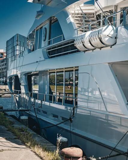 a boat with a deck aboard ARCTIC PRIDE II Yacht for Sale