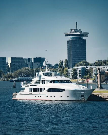 a boat in the water aboard ARCTIC PRIDE II Yacht for Sale