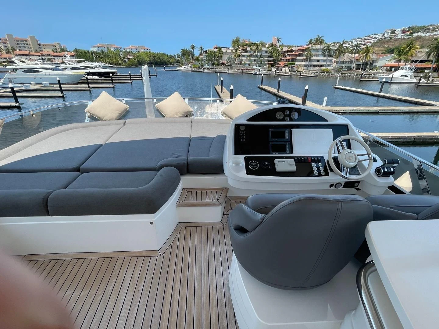 the deck of a boat aboard TRAINERA Yacht for Sale
