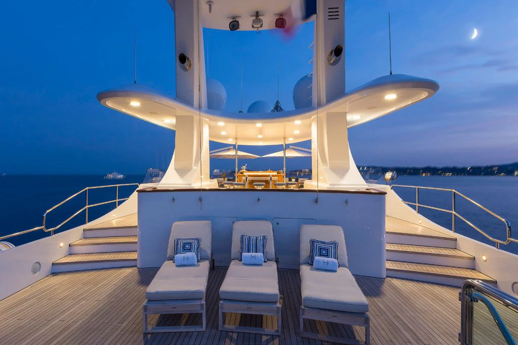 a boat on the water aboard HERCULES Yacht for Sale