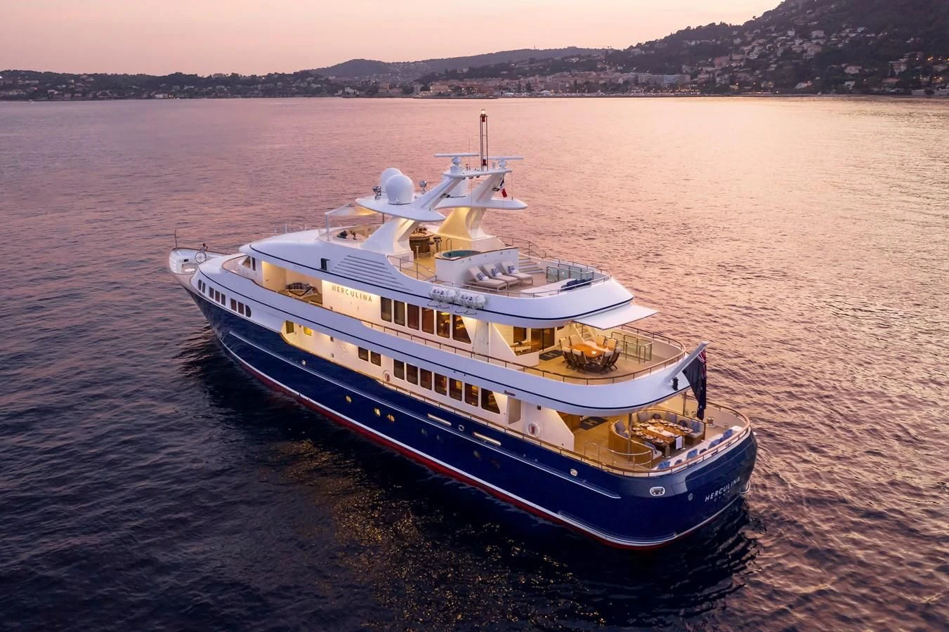 a boat on the water aboard HERCULES Yacht for Sale