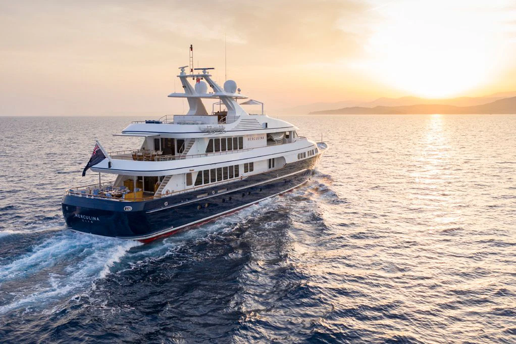 a boat on the water aboard HERCULES Yacht for Sale
