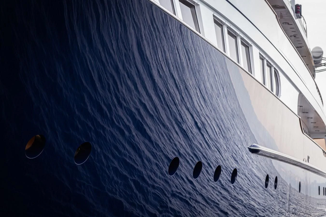 a close-up of a white train aboard HERCULES Yacht for Sale