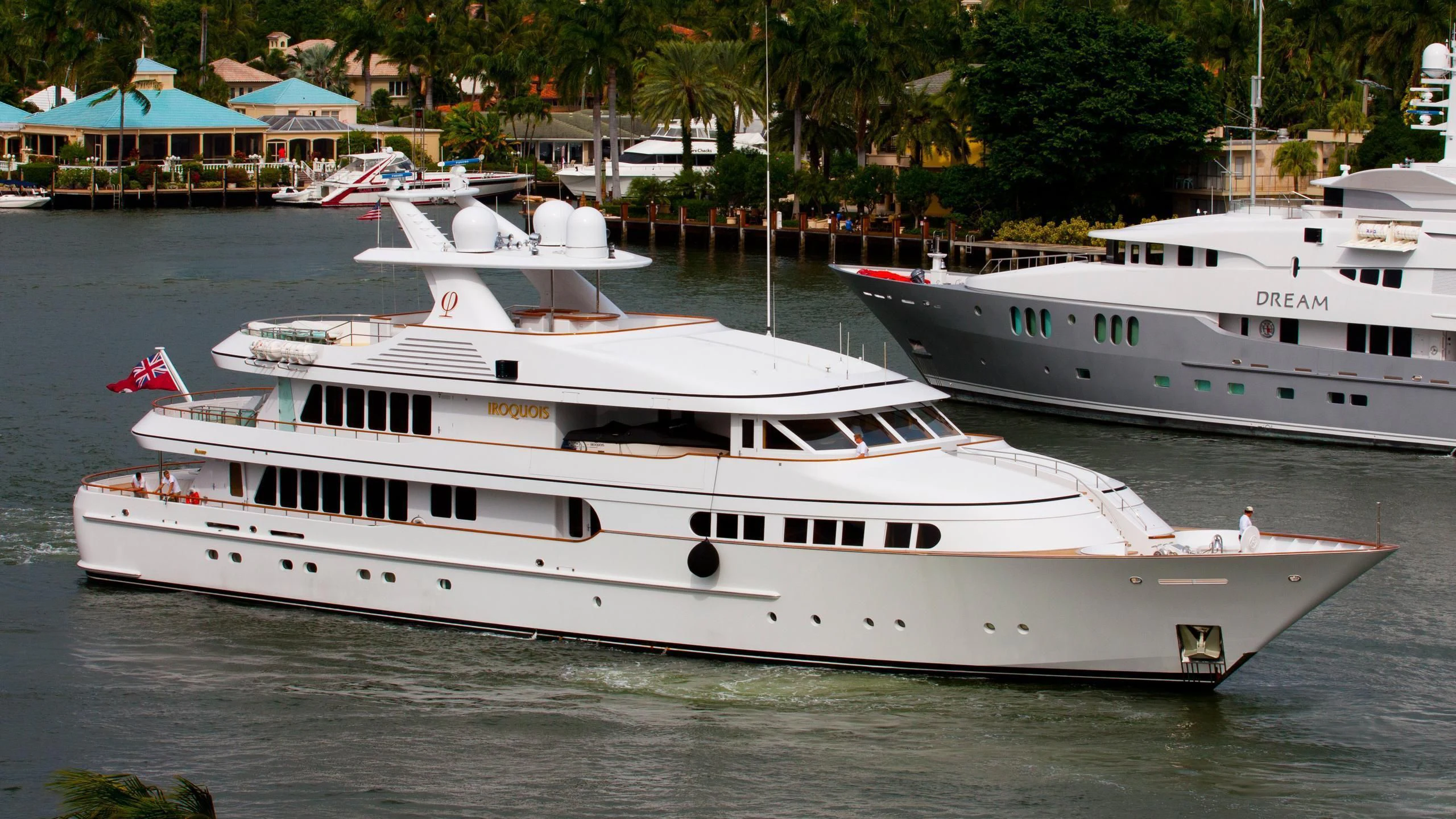 a large white boat aboard HERCULES Yacht for Sale