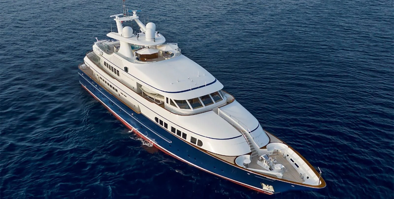 a white and brown boat in the water aboard HERCULES Yacht for Sale