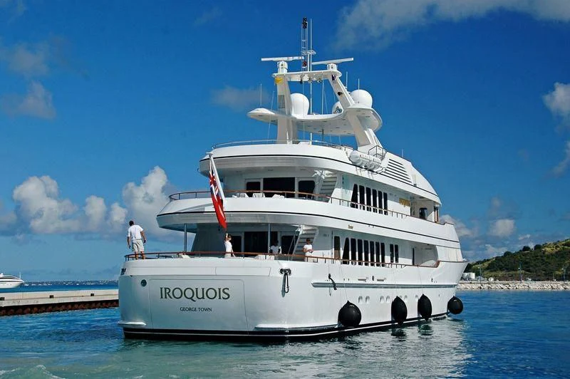 a white boat on the water aboard HERCULES Yacht for Sale