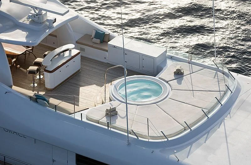 a satellite in the sky aboard GRACE (YET) Yacht for Sale