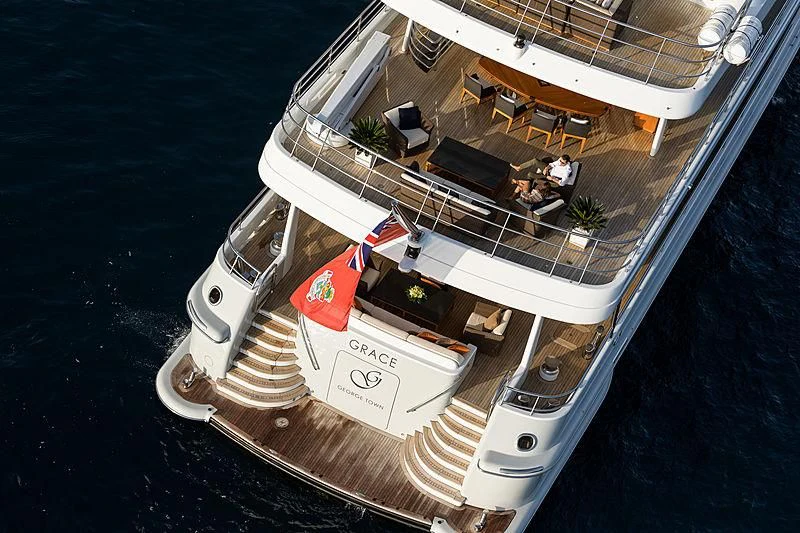 a boat on the water aboard GRACE (YET) Yacht for Sale