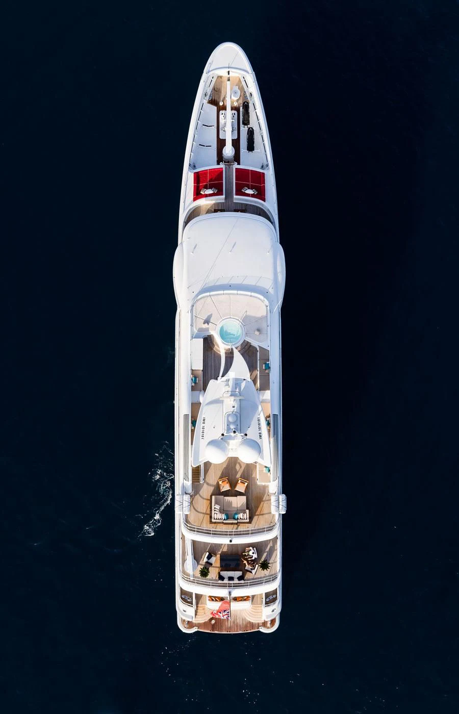 a white and red rocket aboard GRACE (YET) Yacht for Sale