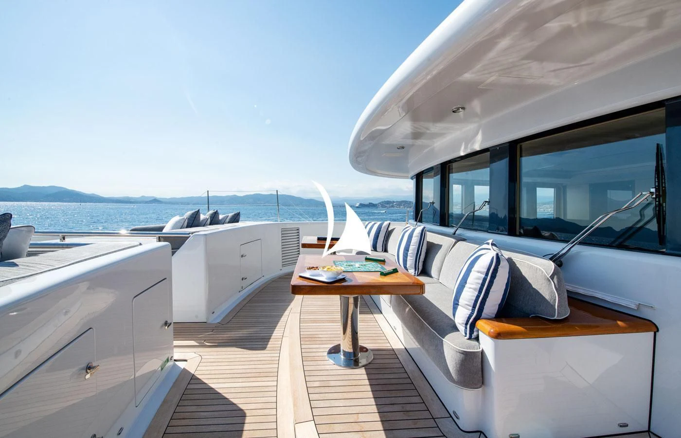 a boat on the water aboard GRACE (YET) Yacht for Sale