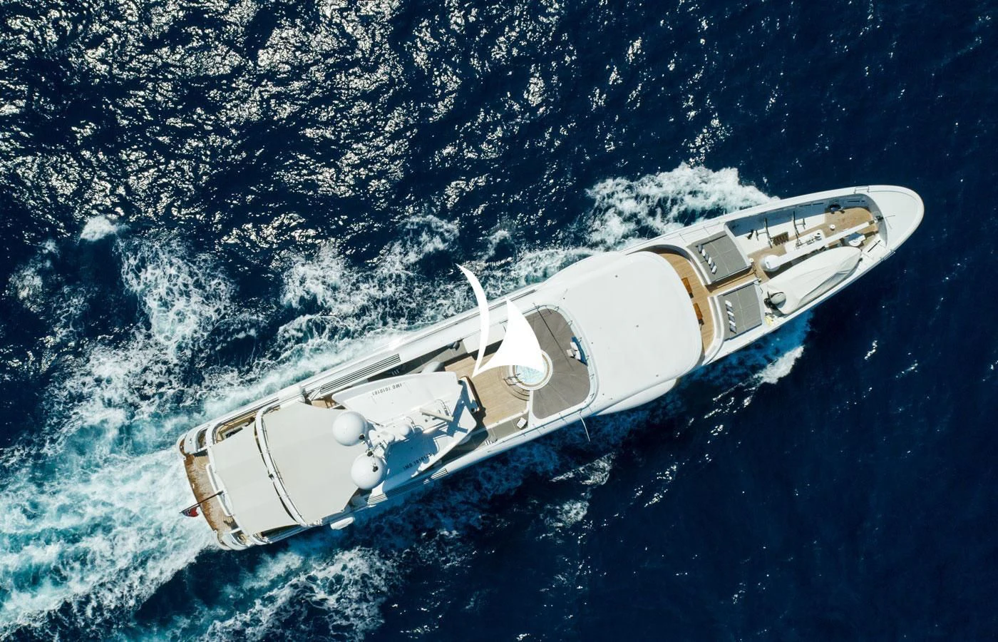 a space ship in space aboard GRACE (YET) Yacht for Sale