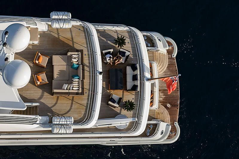 a satellite in space aboard GRACE (YET) Yacht for Sale