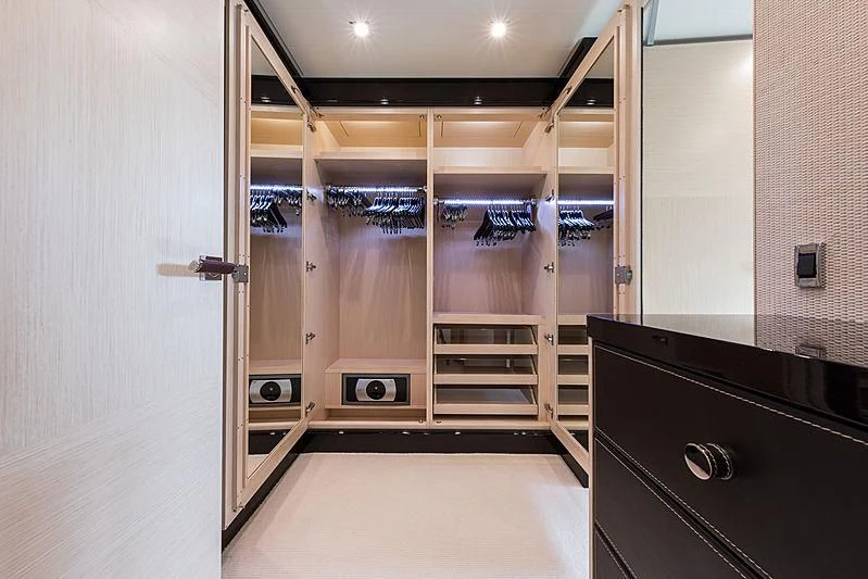 a room with a door and cabinets aboard GRACE (YET) Yacht for Sale